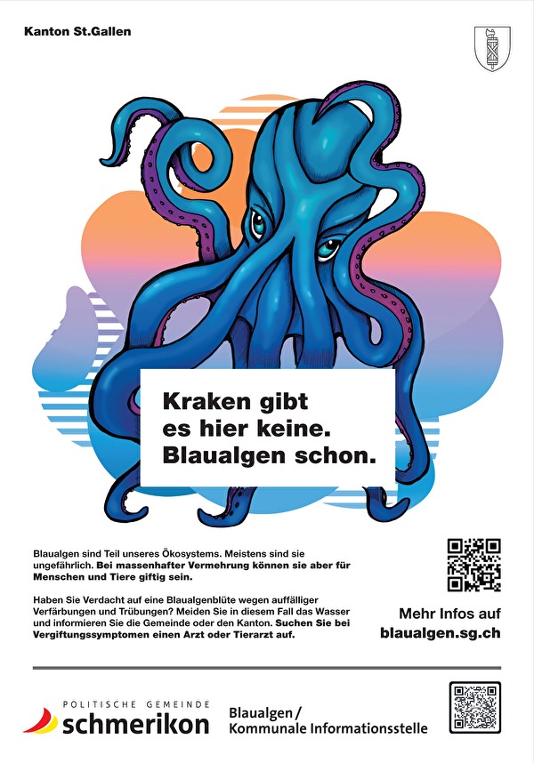 Kraken gibt es hier keine; Blaualgen schon