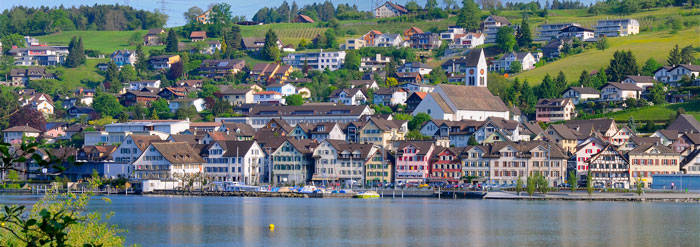 Das Bild zeigt einen Ausschnitt der Gemeinde Schmerikon.