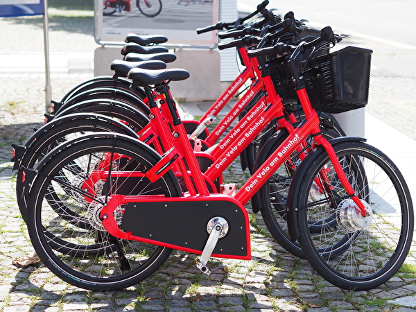 Die Bikes sind robust gebaut und gut erkennbar.