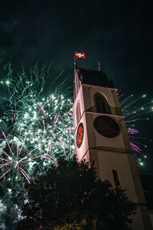 Feuerwerk über Meilen