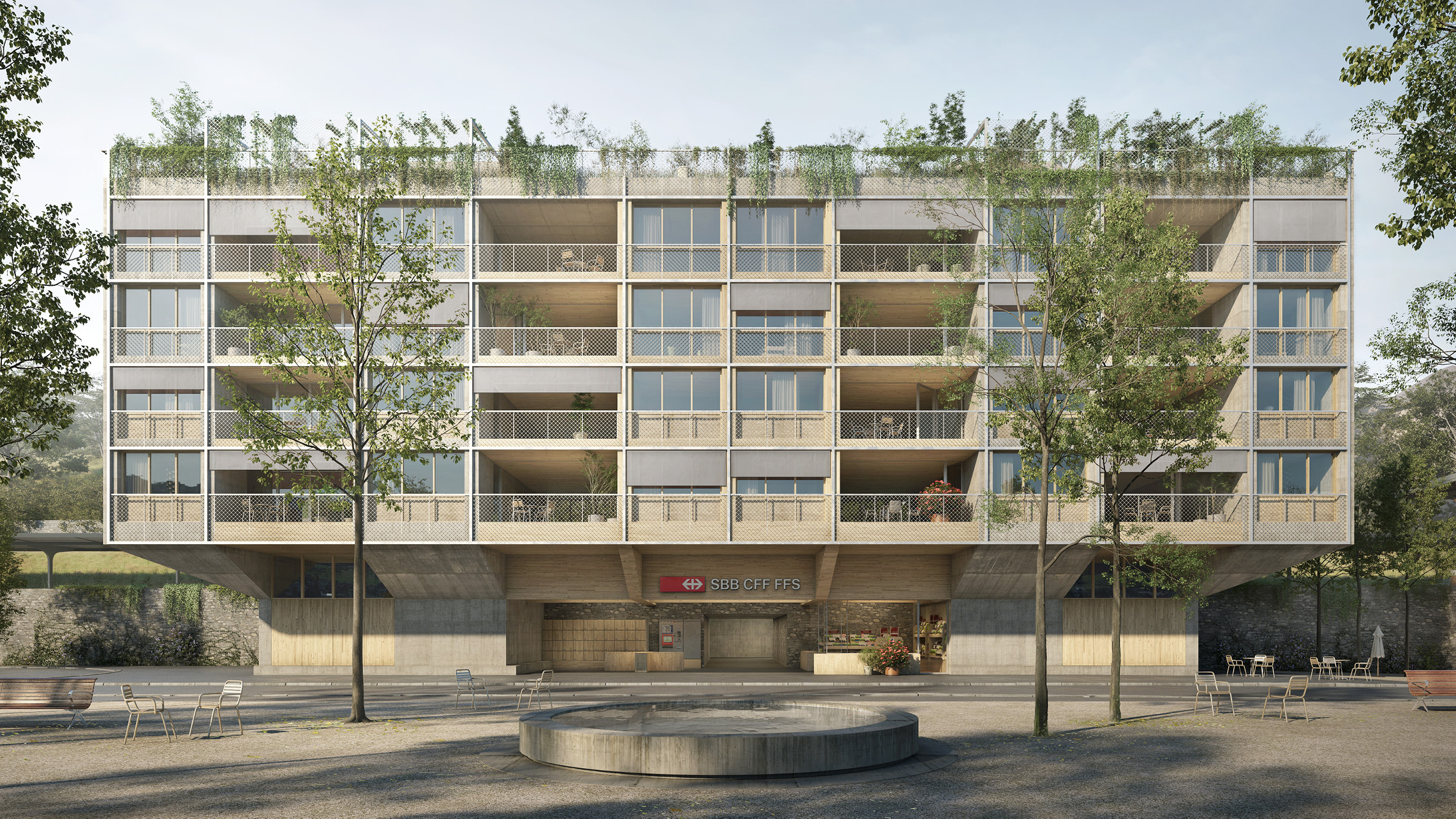 Visualisierung. Hosoya Schaefer Architects AG Zürich.