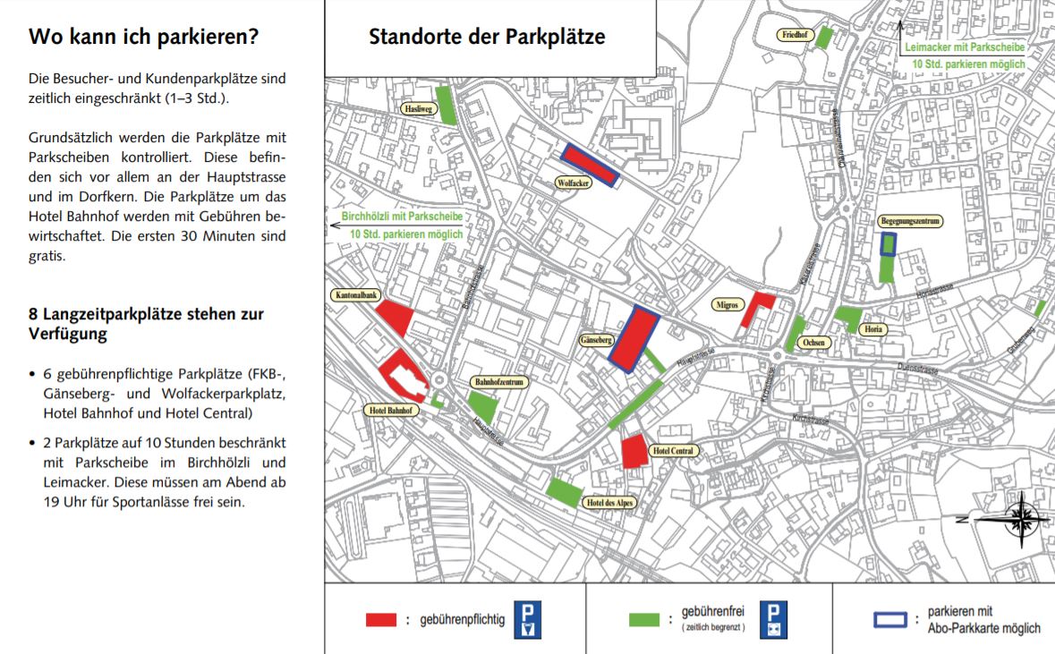 Karte Parkplätze