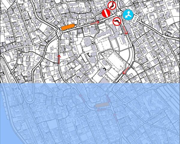 Plan Bauarbeiten Bergstrasse 