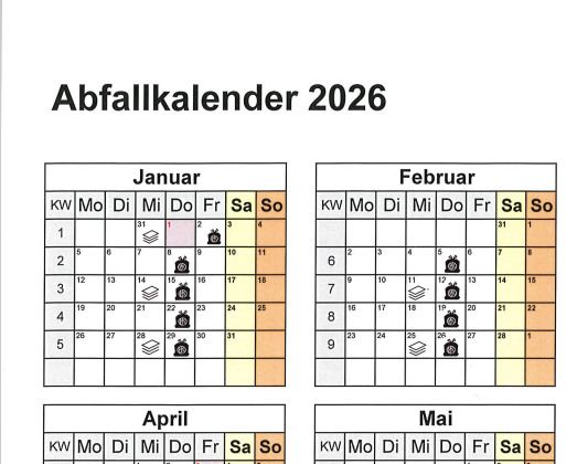 Abfallkalender 2026
