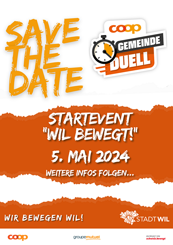 Flyer Save the date gemeindeduell