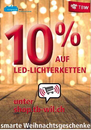 Merkblatt der TBW: 10% auf LED-Lichterketten