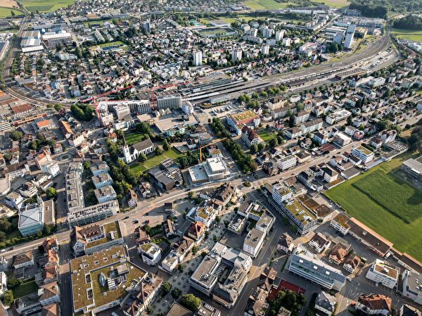 Stadt Wil von oben