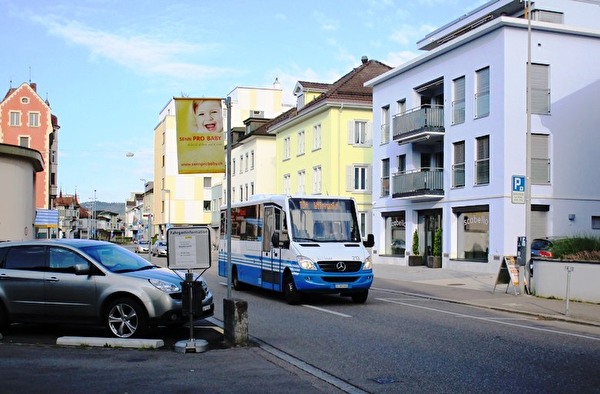 Provisorische Haltestelle Stadtmarkt