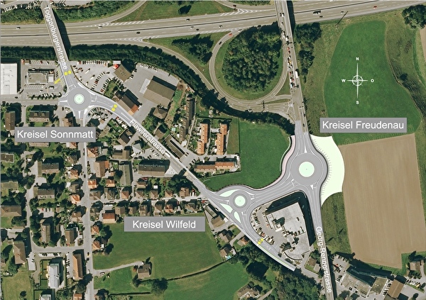 Skizze zum Kreisel-Bauprojekt