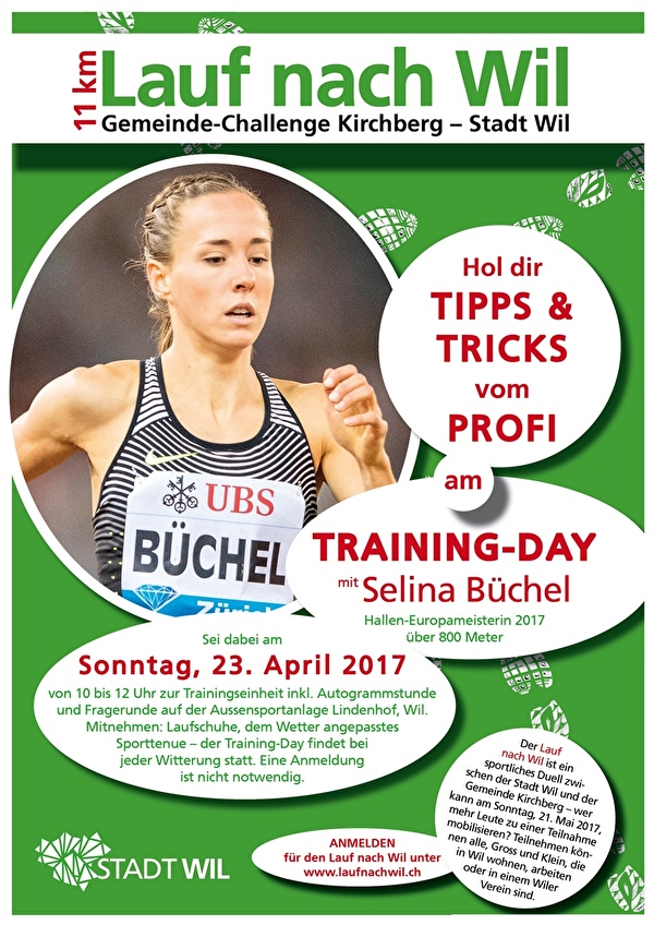 Plakat zum Training-Day für den Lauf nach Wil