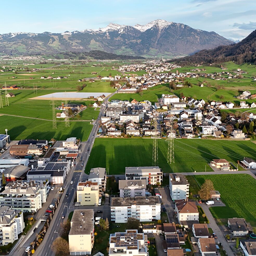 Blick auf die Gemeinde Schübelbach