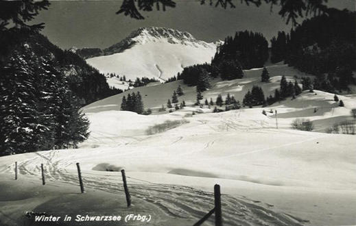 Postkarte mit Poststempel Schwarzsee 1939