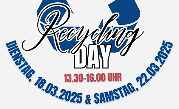 Flyer des Recycling Days mit den Daten