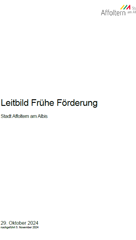 Leitbild Frühe Förderung