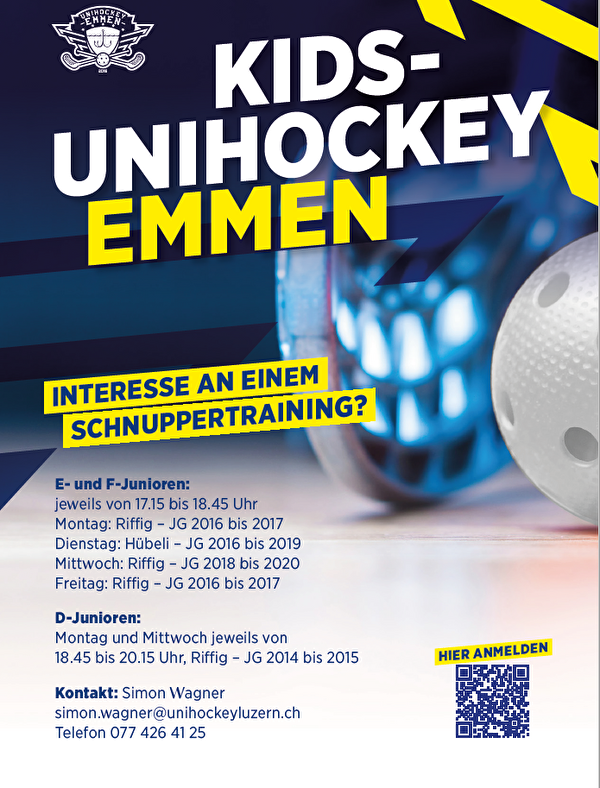 Flyer Kids Unihockey Emmen