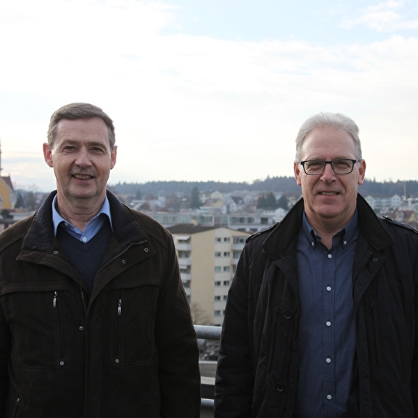 Heinz Huber (links) zusammen mit Viktor Bitzi (rechts)