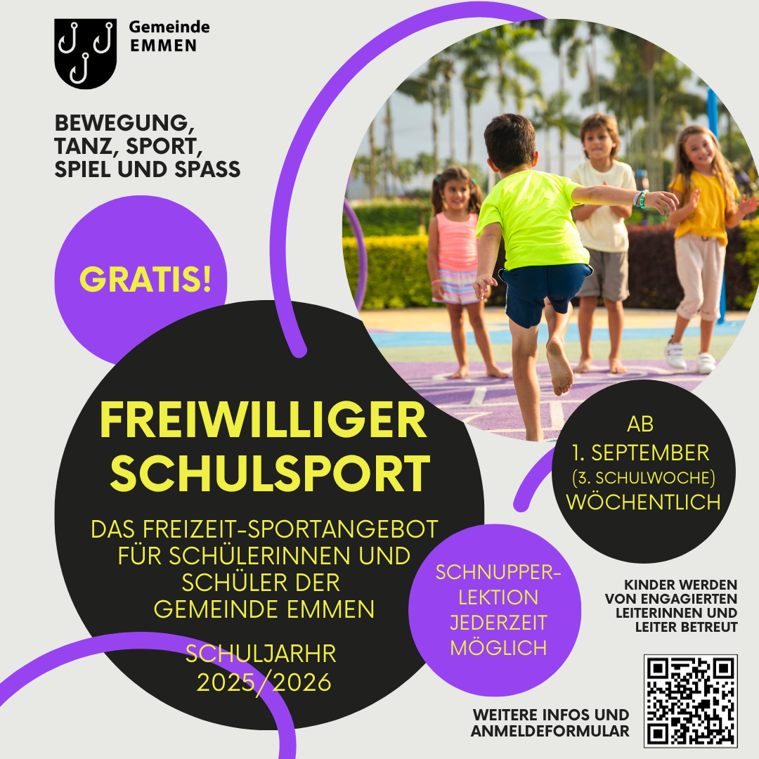 Flyer Freiwilliger Schulsport 25/26