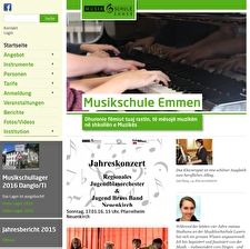 Website der Musikschule Emmen