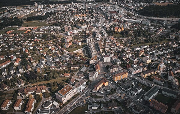 Luftbild von Emmenbrücke.