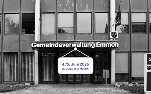 Eingang Gemeindeverwaltung Emmen.