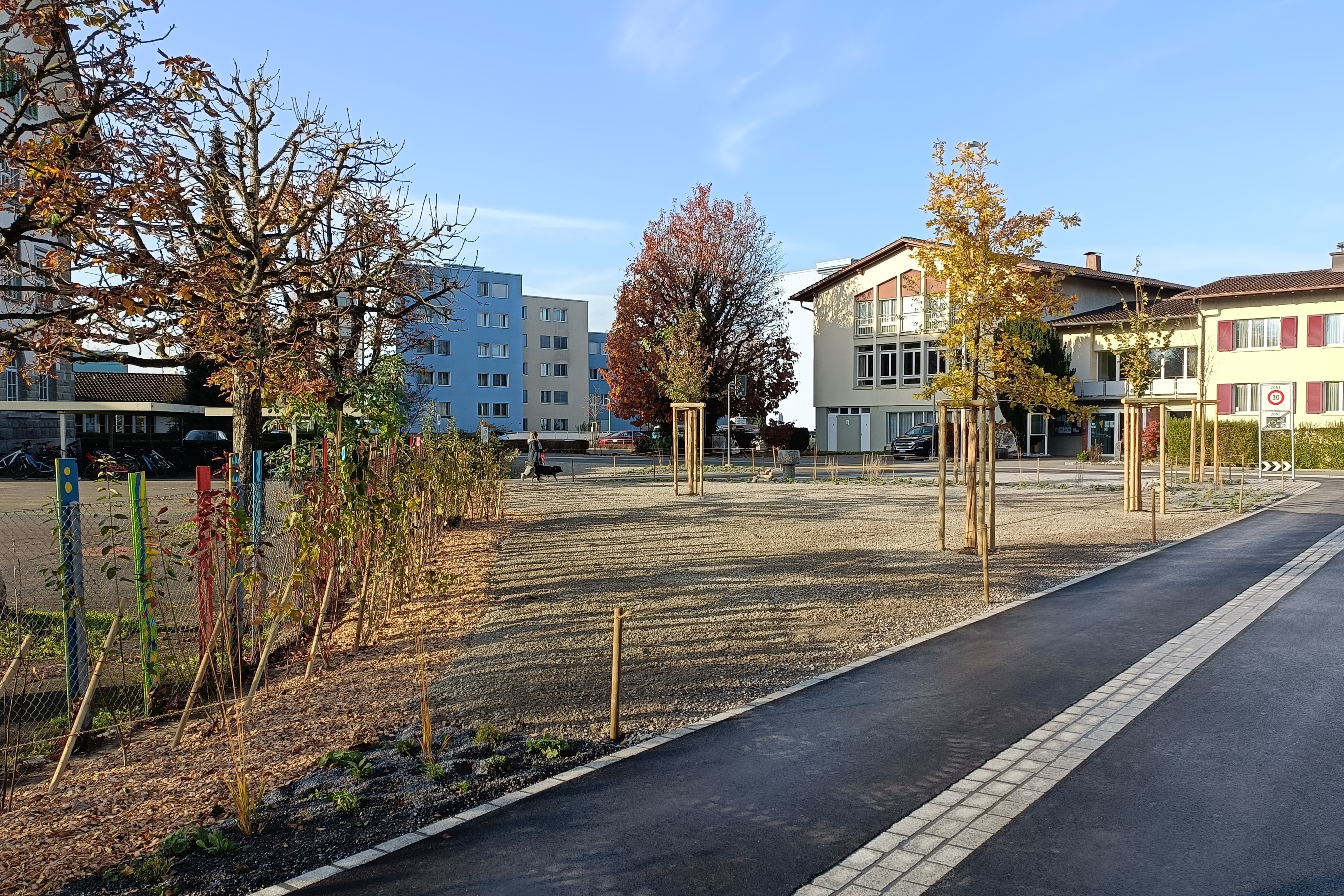 Ein Kiesfeld.