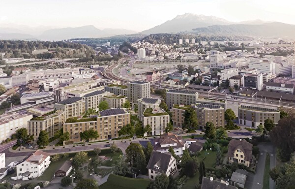 Visualisierung eines Quartiers.