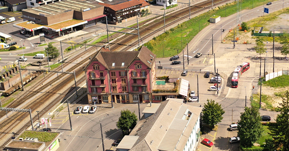Luftbild Restaurant Bahnhof.