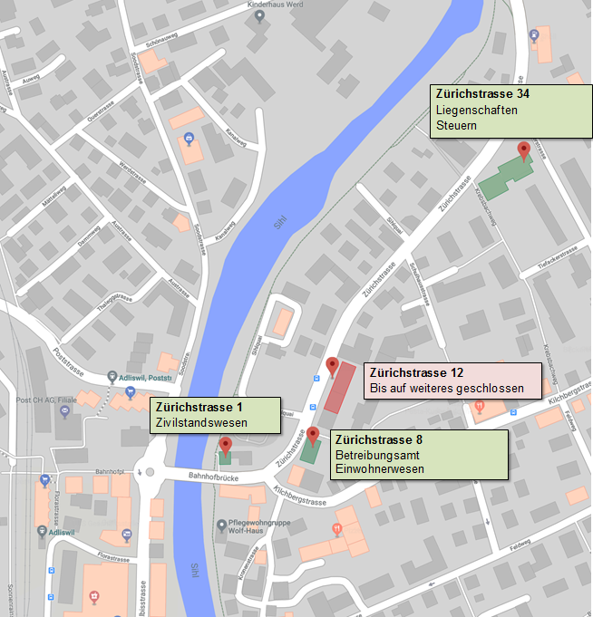 Stadt Adliswil Stadthaus bleibt bis auf weiteres geschlossen