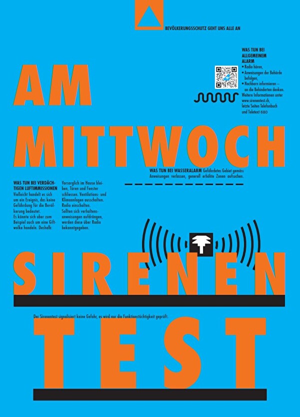 Plakat Sirenentest