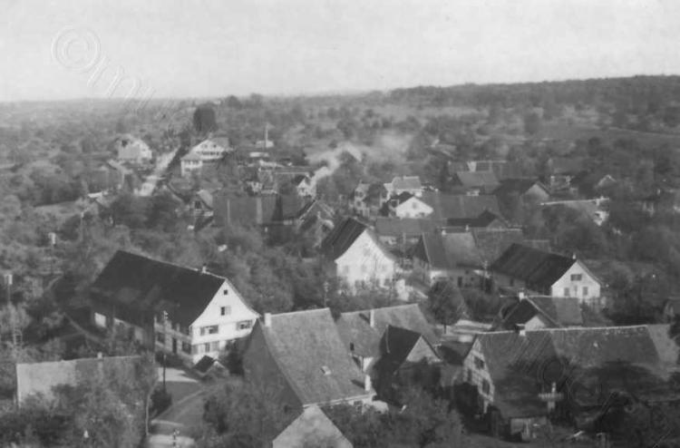 Dorfkern vom Kirchturm aus