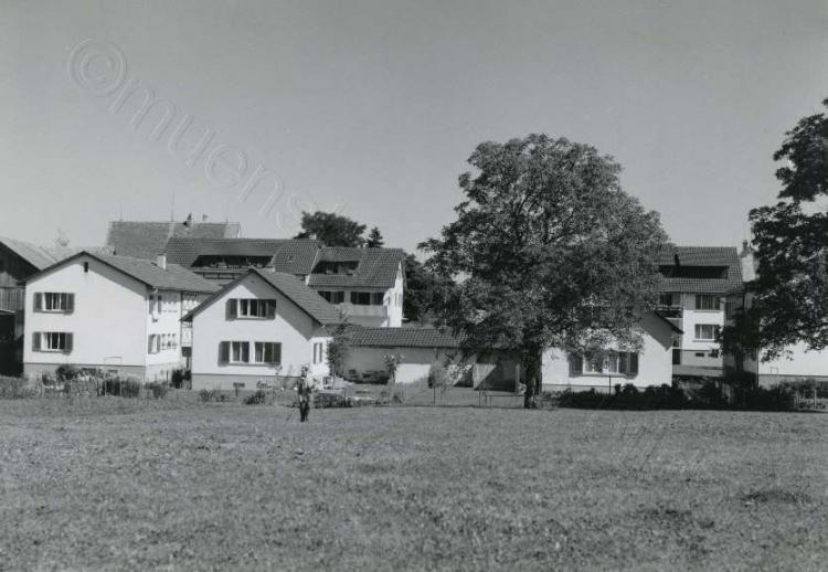 Häuser zwischen Schulhaus und Dorfstrasse