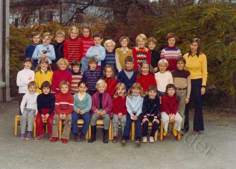 1973 Schule Scherzingen / Lehrerin Ursula Rolli