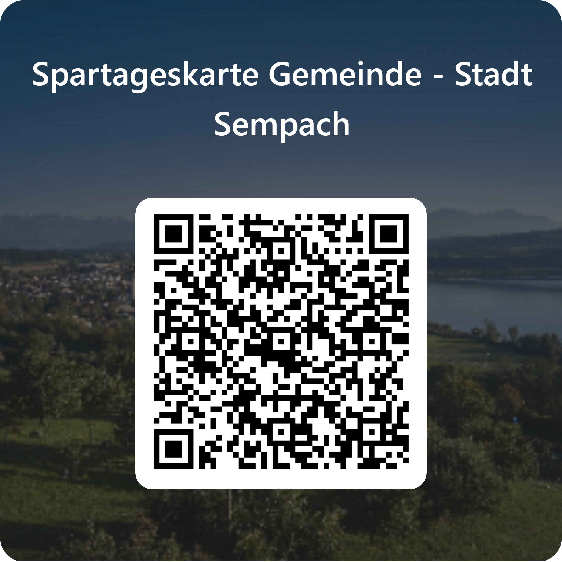 QRCode für Spartageskarte Gemeinde - Stadt Sempach