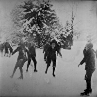 Schlittschuhlaufen auf dem Ebenrainweiher 1922
