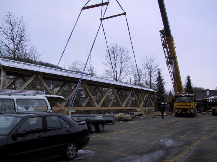 Neubau Eptingersteg im Jahr 2005