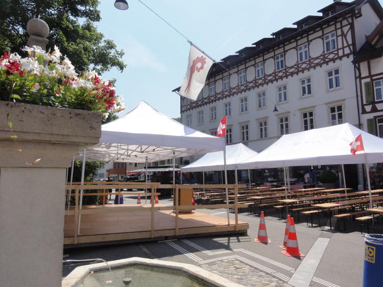 Festplatz nach Installation