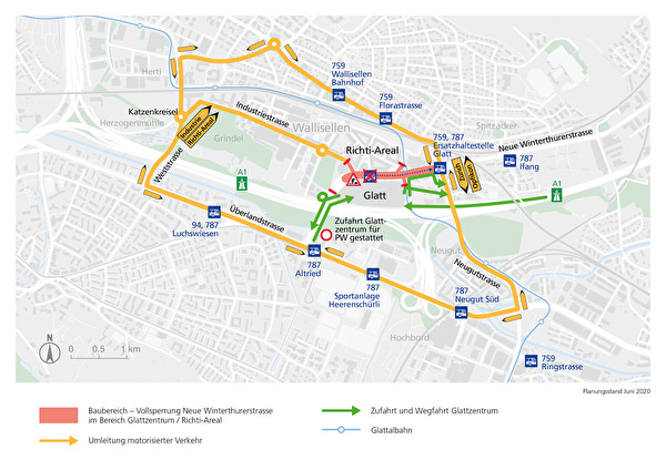 Verkehrssituation von Sa 25. Juli, 21.00 Uhr bis Mo 27. Juli 2020, 05.00 Uhr