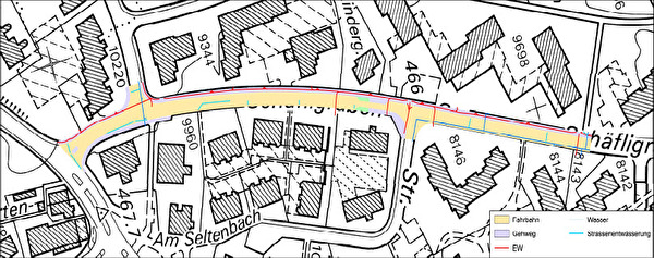 Baustellenbereich Schäfligrabenstrasse