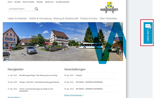 Screenshot Live-Chat