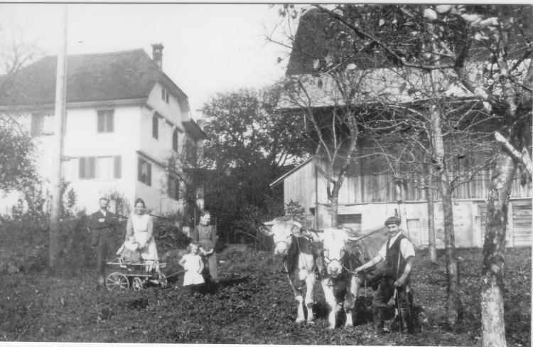 von der Hinterdorfstrasse gesehen ca. 1920