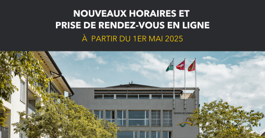 Modification des horaires d’ouverture de l’administration 