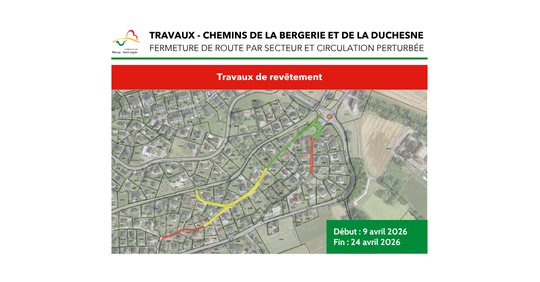 Travaux - Chemins de la Bergerie et de la Duchesne