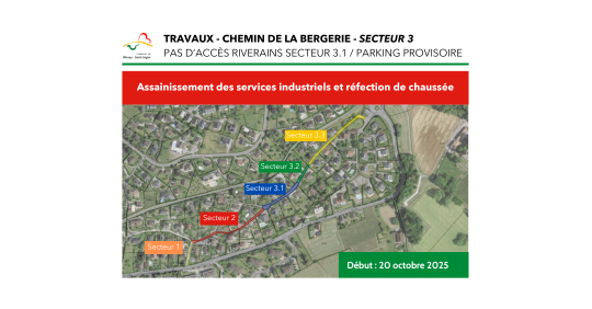 Travaux - Chemin de la Bergerie - secteur 1 et 2