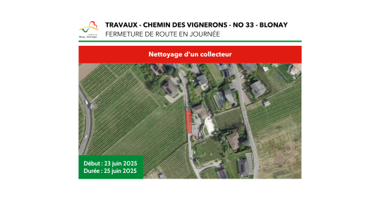 Travaux - Chemin des Vignerons - No 33 - Blonay