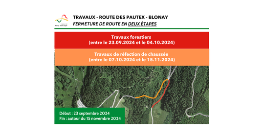 Travaux - Route des Pautex - Blonay