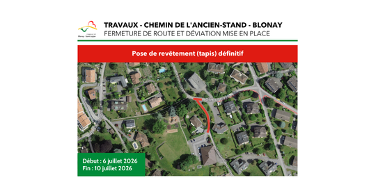 Travaux - Chemin de l'Ancien-Stand - Blonay