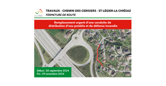 Travaux - Chemin des Cerisiers - St-Légier-La Chiésaz