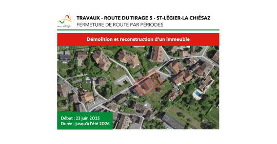 Travaux - avis - informations - rte du Tirage 5 - St-Légier