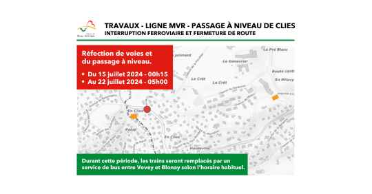 Travaux - Ligne MVR - Passage à niveau de Clies