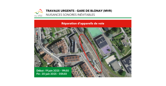 Travaux urgents - Gare de Blonay (MVR)